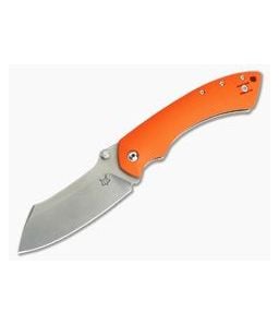 Fox Knives Kmaxrom Pelican Stonewash N690 Orange G10 Liner Lock 534O - BO-01FX732 1