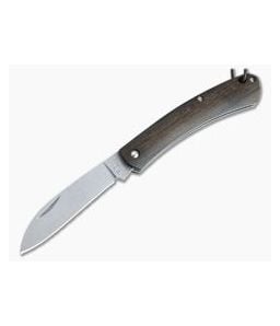 Fox Knives Nauta Stonewashed 420C Ziricote Wood Slip Joint Knife 01FX883 - BO-01FX883 1