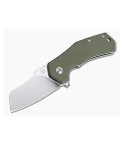 Fox Italicus M390 Sheepsfoot OD Green G10 Liner Lock Flipper 01FX894 - BO-01FX894 1