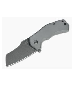 Fox Italicus M390 Sheepsfoot Acid Washed Titanium Frame Lock Flipper 01FX896 - BO-01FX896 1