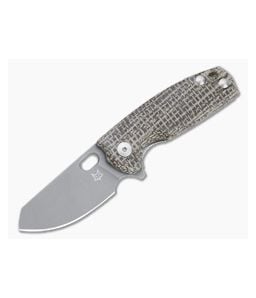 Fox Knives Baby Core Burlap Micarta Stonewashed M390 Flipper 01FX906 - BO-01FX906 1