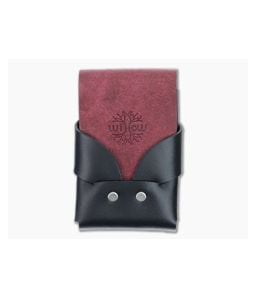 Willow Craft Goods Slim Swaddle Leather Wallet Black And Bordeaux Colorway WCG-02 - WCG-02 1