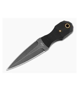 Boker Plus Pocket Rocket Dagger Black G10 D2 Black Stonewash Fixed Blade Knife (2.76" Blade) 02BP0002 - BO-02BP0002 1