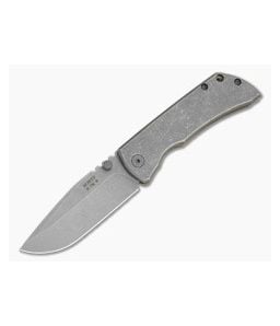 McNees Knives PM MAC-2 3" Stonewash Atomic Drop Point - MNK-037 1