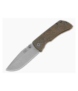 McNees Knives PM MAC-2 3" Bronze Atomic Rock Drop Point - MNK-038 1