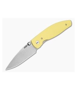 TRM Atom Sunshine Yellow 3D Sunburst G10 MagnaCut Liner Lock Knife (3.50" Blade) - TRM-070 1