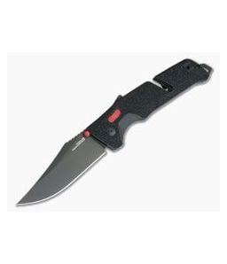 SOG Trident AT Black & Red Plain PVD D2 Black GRN AT-XR Lock Assisted Folder 11-12-01-57 - SOG-11-12-01-57 1