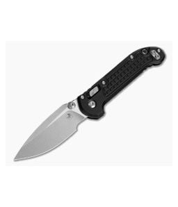 Microtech LUDT RAM-LOK S/E Drop Point Black Frag Aluminum M390MK Stonewash Folding Knife (3.43" Blade) 1135RL-10FR - MT-1135RL-10FR 1