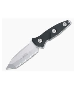 Microtech Socom Alpha Mini Tanto Full Serrated Stonewashed M390 Black G10 Fixed Blade 114M-12 - MT-114M-12 1