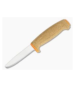 Mora of Sweden Orange Floating Cork Serrated Blunt Tip Fixed Knife 13131 - MO-13131 1