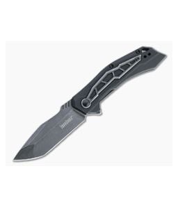 Kershaw Flatbed BlackWash Tanto Steel Inlaid Black GFN Assisted Liner Lock Flipper 1376 - KS-1376 1