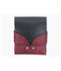 Willow Craft Goods Wide Swaddle Leather Wallet Bordeaux And Black Colorway WCG-014 - WCG-014 1