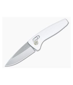 SOG One-Zero XR Lock Automatic White Aluminum Handles Satin S35VN Drop Point 15-73-02-57 - SOG-15-73-02-57 1