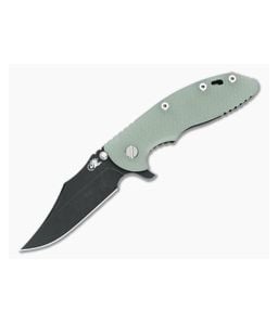 Hinderer XM-18 3.5 Bowie Translucent Green G10 Battle Black - HK-1796 1