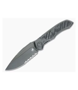 Microtech Anax Part Serrated Drop Point - MT-190C-2-DLCTCFITI 1