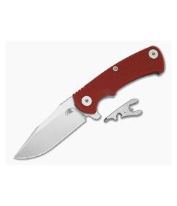 Hinderer Project X Clip Point Red G10 Blue Anodized Titanium and Stonewash S45VN Folding Knife (3.66") - HK-1957 1