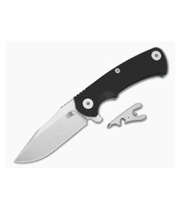 Hinderer Project X Clip Point Black G10 Blue Anodized Titanium and Stonewash S45VN Folding Knife (3.66") - HK-1958 1