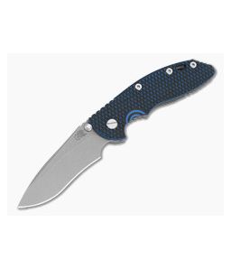 Hinderer XM-18 3.5" Recurve Non-Flipper Blue/Black G10 Working Finish Titanium and MagnaCut Working Finish Folding Knife (3.50" Blade) - HK-1968 1