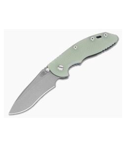 Hinderer XM-18 3.5" Recurve Non-Flipper Translucent Green G10 Battle Blue Titanium and MagnaCut Working Finish Folding Knife (3.50" Blade) - HK-1970 1
