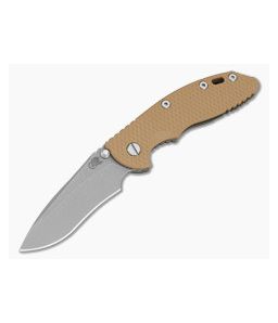 Hinderer XM-18 3.5" Recurve Non-Flipper Coyote Tan G10 Battle Bronze Titanium and MagnaCut Working Finish Folding Knife (3.50" Blade) - HK-1972 1