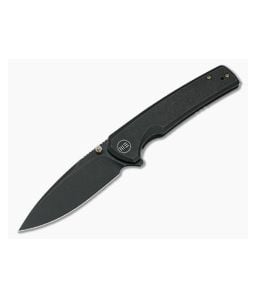WE Knives Subjugator Black Stonewashed 20CV Black Titanium Frame Lock Flipper WE21014C-5 - WE-WE21014C-5 1