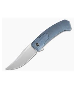 WE Knives X Brzeski Shuddan Flipper Satin 20CV Blue Titanium Folder WE21015-2 - WE-WE21015-2 1