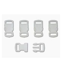 3/8" White Side Release Buckle - 5 Pack - AC-229W 1