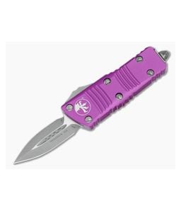 Microtech Mini Troodon D/E Apocalyptic M390 Double Edge Violet OTF Automatic 238-10APVI - MT-238-10APVI 1