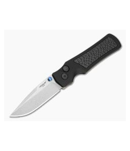 Hogue Saxum MagnaMax Stonewash Carbon Fiber Button Lock Folding Knife (2.80") 24691-LIM - HO-24691-LIM 1