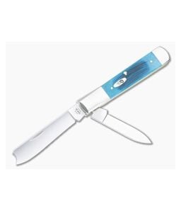 Case Razor Knife Two-Blade Caribbean Blue Bone 25583 - CA-25583 1