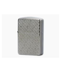 Zippo Windproof Lighter Armor Hexagon Design Black Ice - ZI-49021 1