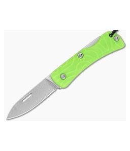 Maratac Snap Pea Precision Neon Green FRN 4034SS Lockback Keychain Folding Knife (1.56") - MAR-294 1