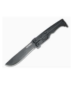 Gerber Doubledown Black 420HC Black Polymer Folding Machete 30-001530N - GB-30-001530N 1