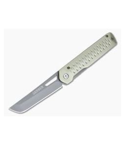 Gerber Ayako Green Aluminum Gray TiN Tanto Frame Lock Folding Knife 30-001690 - GB-30-001690 1