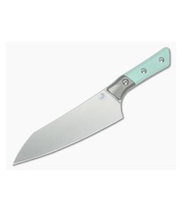 Microtech Chef's Knife Caribbean Blue G10 Titanium Bolster Stonewash - MT-3000B-10CA 1