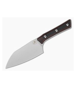 Microtech Santoku 4" Black Cherry G10 M390MK Stonewash Kitchen Knife (4.20" Blade) 3300-10 BC - MT-3300-10BC 1