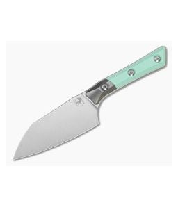 Microtech Santoku 4.2" Caribbean Blue G10 Titanium Bolster Stonewash - MT-3300B-10CA 1