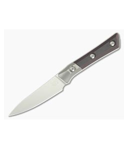 Microtech Paring Knife Black Cherry G10 Titanium Bolster Stonewash - MT-3500B-10BC 1