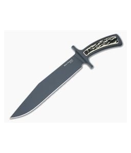 Cold Steel Drop Forged Bowie Black 52100 Faux Stag Fixed Blade 36MK - CS-36MK 1