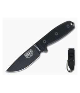 ESEE 3MIL Black Plain Blade Black G10 Black Sheath - ESEE-3MIL-P-BLK 1