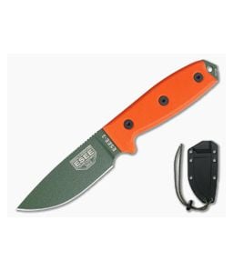 ESEE 3 Plain Edge OD Blade Orange G10 Black Sheath - ESEE-3P-OD 1