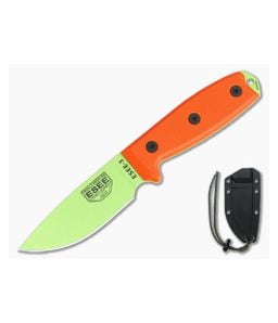 ESEE 3 Venom Green Blade Orange G10 Black Sheath - ESEE-3PM-VG 1