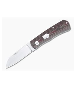 Sakman Knives Rhino Sheepsfoot Satin N690 Chocolate/Brown/Red Richlite Slip Joint Folder 4580 - CU-4580 1