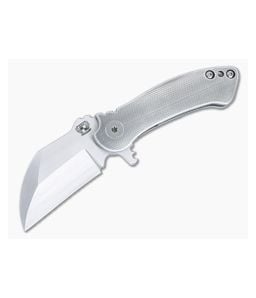Grindhouse Knives TMAx 2.0 #1 Flipper Titanium Handles Hand Rubbed Satin CTS-XHP Sheepsfoot Blade 4864 - CU-4864 1