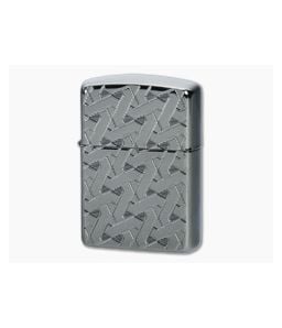Zippo Windproof Lighter Armor Geometric Weave Design Black Ice 49173 - ZI-49173 1