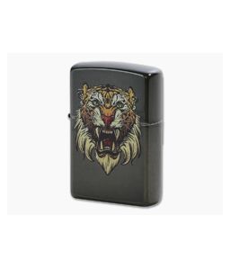 Zippo Lighter Sabretooth Tiger Gray Tattoo Design 49263 - ZI-49263 1