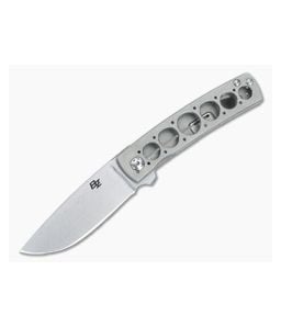 Brad Zinker Custom FR Frame Lock Tumbled Titanium - CU-5088 1