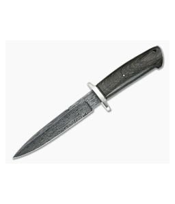 Bill Miller Custom Fighter Bog Oak & Hand Forged Damascus - CU-5270 1