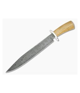 Bill Miller Custom Bowie Sea Cow & Hand Forged Damascus - CU-5271 1