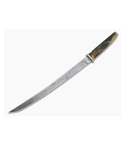 Bill Miller Custom Wakizashi Short Sword Micarta & Damascus - CU-5273 1
